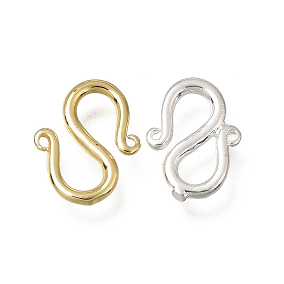 Brass S-Hook Clasps, Rack Plating
