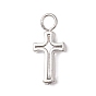 Сплавочные подвески тибетского стиля, крестик, с железной петлей