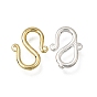 Brass S-Hook Clasps, Rack Plating