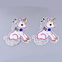 Computerized Embroidery Cloth Iron on/Sew on Patches, with Paillette/Sequins, Glitter, Appliques, Costume Accessories, Unicorn