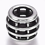 304 Stainless Steel Beads, Large Hole Beads, Barrel