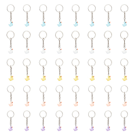 40 шт. 5 цвета брелок с подвеской из мини-утки из смолы, подарки на день рождения для детского душа