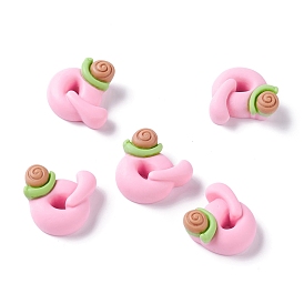Cabuchones de resina, forma de caracol y q