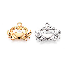 304 Настройки горный хрусталь из нержавеющей стали кулон, краб