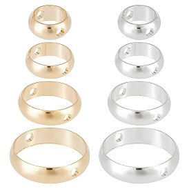 64шт 8 стиль латунные бусины рамки, долговечный, круглые кольца