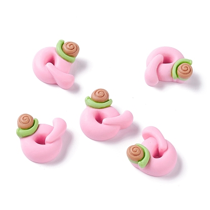 Cabuchones de resina, forma de caracol y q
