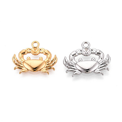 304 Настройки горный хрусталь из нержавеющей стали кулон, краб