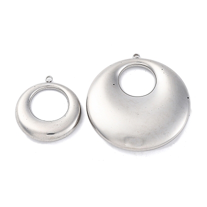 304 подвески из нержавеющей стали, круглое кольцо-шарм, анти-тускнение
