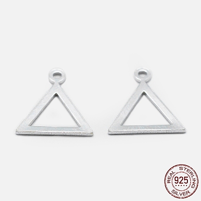 925 Sterling Silver Charms, Triangle