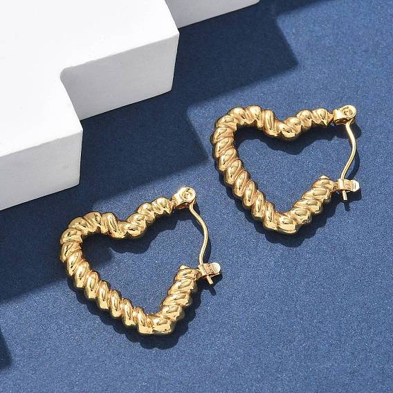 304 серьги из нержавеющей стали для женщин, ионное покрытие (ip), сердце