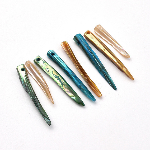 Freshwater Shell Pendants, Dyed