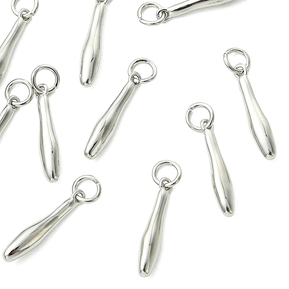SHEGRACE Brass Pendants, Stick Charms, Cadmium Free & Lead Free & Nickel Free