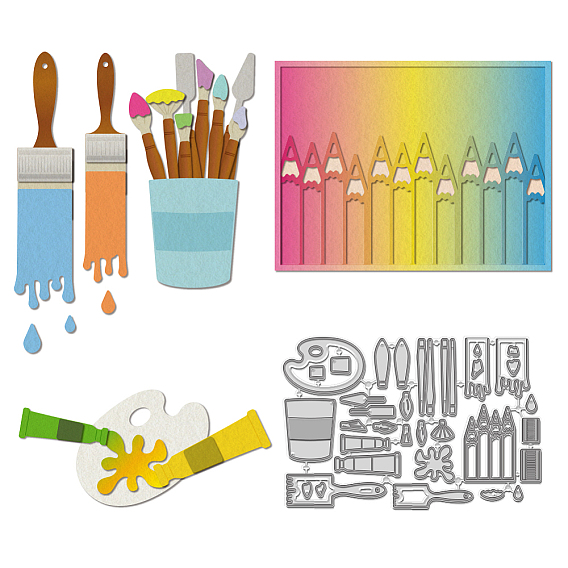 Масляная живопись кисть углеродистая сталь трафареты для резки, для diy scrapbooking, Фотоальбом, декоративная бумага для тиснения, форма для поздравительных открыток