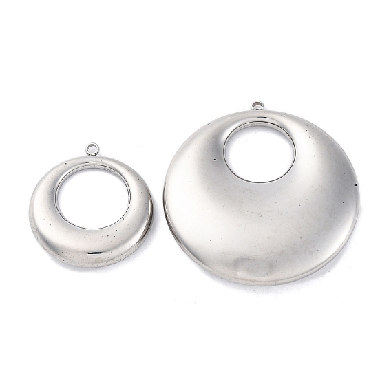 304 подвески из нержавеющей стали, круглое кольцо-шарм, анти-тускнение