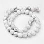 Natural Howlite Beads Strands, Frosted, Round