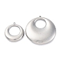 304 подвески из нержавеющей стали, круглое кольцо-шарм, анти-тускнение