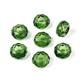 Краска для выпечки стеклянные европейские бусины, бусины с большим отверстием, Без металлического сердечника, рондель