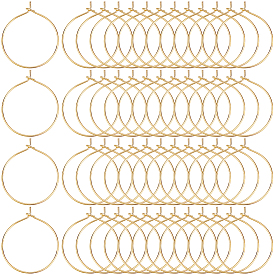 200 шт. латунные кольца для бокалов для вина, Обручальные серьги, без никеля 
