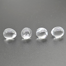 Perles acryliques imitation cristal, top foré, larme