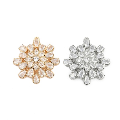 Латунный микропаве кубический цирконий со стеклянными подвесками, без кадмия, без никеля и без свинца, 