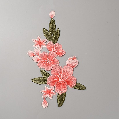 Computerized Embroidery Cloth Iron on/Sew on Patches, Flower Cloth Appliques