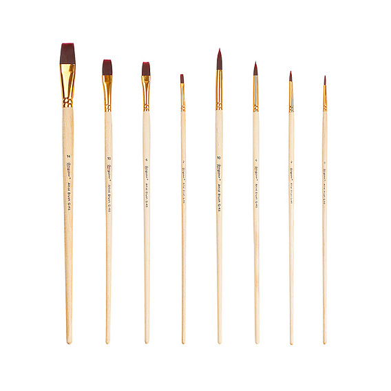 Набор кистей, нейлон с деревянной ручкой и никелированной медной трубой, для акварельной живописи художник профессиональная живопись