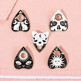 Dark Cute Cat Heart Shape Brooch Star Moon Sun Pin Let Away Light Buckle Pin Badge