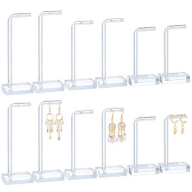 4 наборы 3 размеры прозрачные акриловые подставки для сережек, л форма