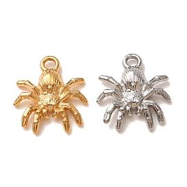 Pendentifs en acier inoxydable, charmes d'araignée, placage ionique (ip), plaqué longue durée