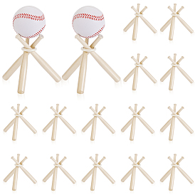 16 Наборы миниатюрных деревянных держателей для бейсбольных мячей, настольный орнамент, бейсбольной битой
