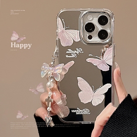 Ins mirror Butterfly Cartoon Shell TPU Plastic Mobile Phone Cover, Fit for iphone 13 Promax/13 Pro/13/14/14 Pro/14 Promax/15 Promax/15/15 Pro/15 Plus