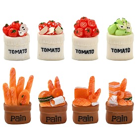 8 шт. 8 стили имитация смолы еда, притворяясь опорными украшениями