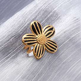 304 открытые кольца манжеты из нержавеющей стали, с эмалью, золотые