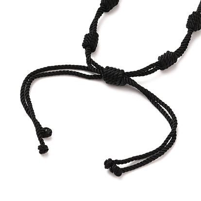 Fabrication de bracelet en cordon de nylon tressé réglable, avec 304 anneaux de saut ouverts en acier inoxydable