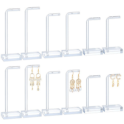4 наборы 3 размеры прозрачные акриловые подставки для сережек, л форма