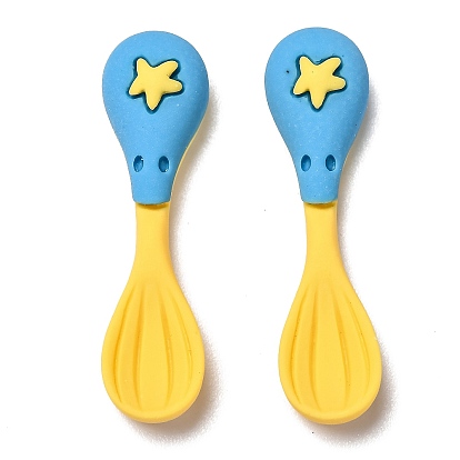 Кабошоны из смолы, два тона, ложка со звездой