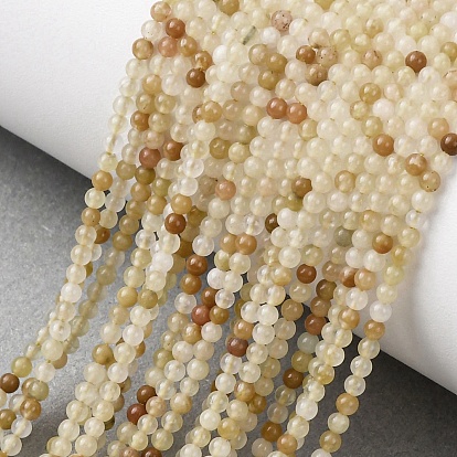 Природный Топаз нефрита бисер нитей, круглые