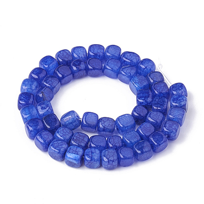 Natural Agate Beads Strands, Dyed, Cube