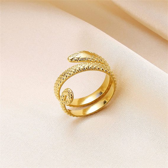 304 Stainless Steel Finger Rings, Snake