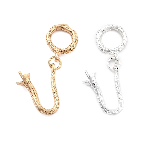 Латуни крюка и S-крючок застежки, , в форме, для полуразрушенной бусины