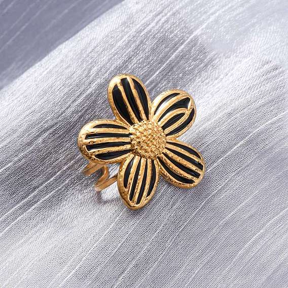 304 открытые кольца манжеты из нержавеющей стали, с эмалью, золотые