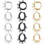 6 пары 3 цвета 304 фурнитура для сережек-колец из нержавеющей стали, с горизонтальными петлями, кольцо
