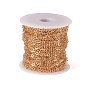 Brass Cable Chains, Soldered, with Spool, Flat Oval, Lead Free & Nickel Free