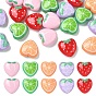 20 шт 5 стили непрозрачные акриловые бусины, сердце с фруктами