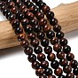 15~16 inch Round Gemstone Strand, Red Tiger Eye, Dyed & Heated