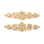 Brass Micro Pave Clear Cubic Zirconia Connector Charms, Multi-Star Links, Rack Plating, Long-Lasting Plated, Cadmium Free & Lead Free