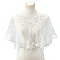 Съемные свадебные кружевные шали из полиэстера, шаль болеро, свадебная кружевная накидка с цветочным принтом