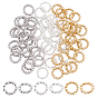 60шт. 3 цвета латунные паяные закрытые соединительные кольца, твист кольцо