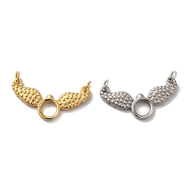 304 Stainless Steel Connector Charms, Angel Wing Links, with Jump Rings