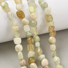 Natur Xiuyan Jade Perlen Stränge, Nuggets, getrommelt Stein